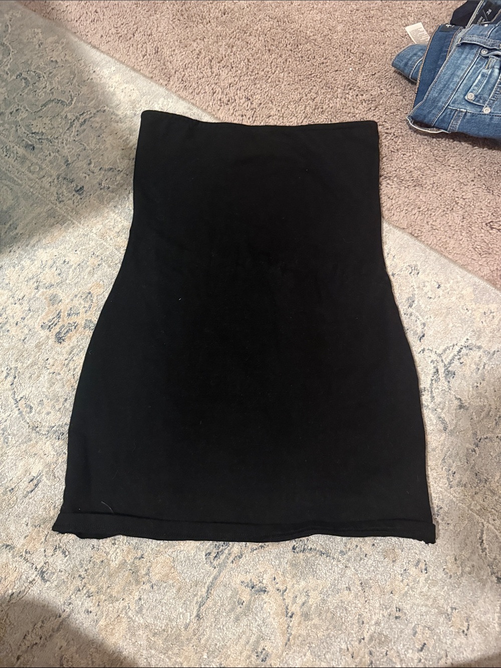 Edikted Black Strapless Bodycon Dress